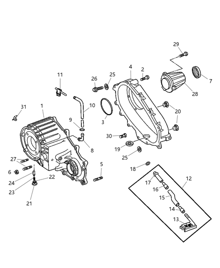 2011 Ram 3500 Pickup Case & Related Parts Diagram 4 - Thumbnail