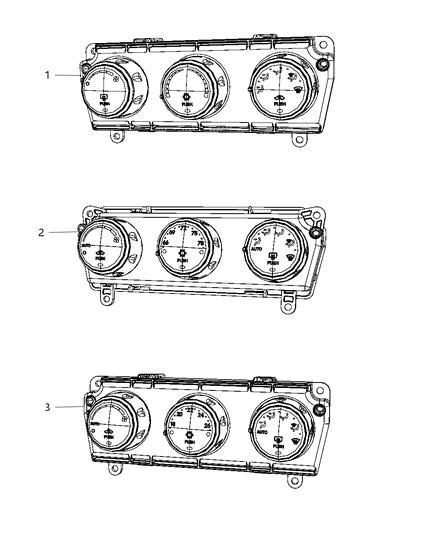 2010 Dodge Nitro Control A/C And Heater Diagram for 55111943AA