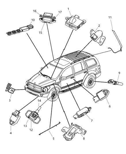 2007 Dodge Durango Valve Stem Diagram for 68023890AA