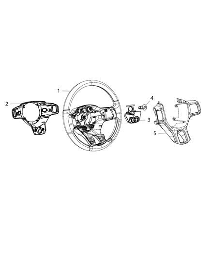 2018 Ram 3500 Pickup Steering Wheel Assembly Diagram