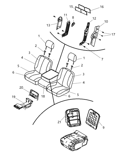 2011 Ram 5500 Front Seat - Split Seat Diagram 3 - Thumbnail