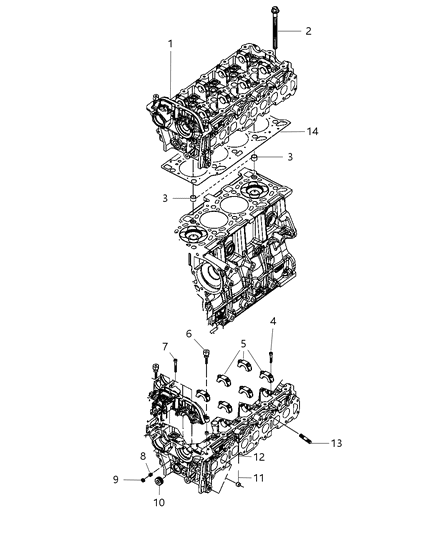 2007 Jeep Wrangler Cylinder Head & Components Diagram 1 - Thumbnail