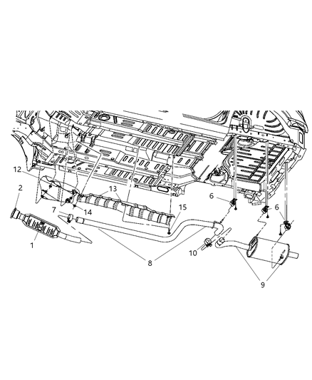 2008 Chrysler PT Cruiser Heat Shield Diagram for 5164914AA