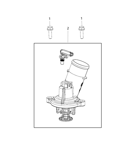2015 Ram 5500 Housing Thermostat Diagram for 4893177AB