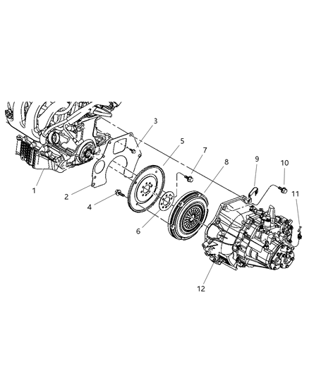 2003 Dodge Neon Clutch, Modular Diagram 1 - Thumbnail