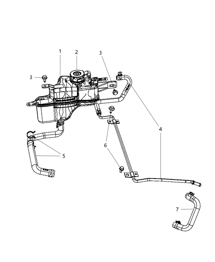 2008 Jeep Compass Coolant Recovery Bottle Diagram 1 - Thumbnail
