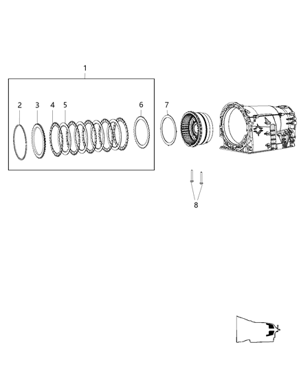 2010 Jeep Commander B2 Clutch Assembly Diagram 1 - Thumbnail
