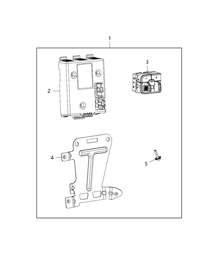 2018 Ram 3500 Cab Chassis(<10K lb.) Electronic Trailer Brake Kit Diagram