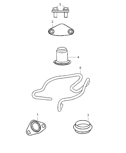 2008 Dodge Ram 3500 Pickup EGR Valve & Related Diagram