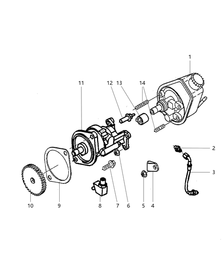 1998 Dodge Ram 3500 Regular Cab Power Steering Pump & Mounting Diagram 3 - Thumbnail