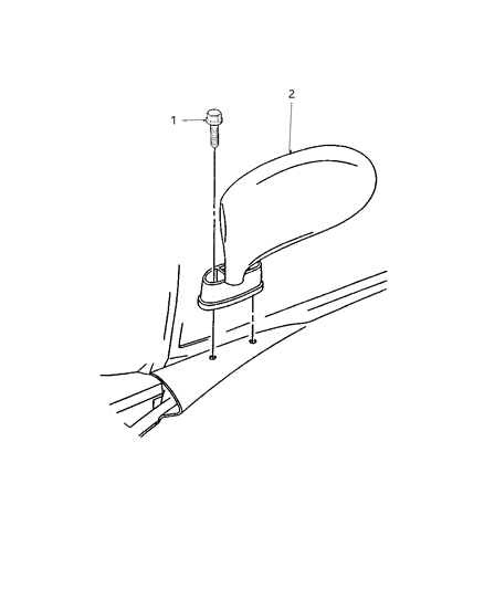 1999 Dodge Viper Mirror Assembly Diagram for 4854276AC