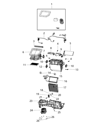 2021 Jeep Wrangler A/C & Heater Unit Diagram 3 - Thumbnail