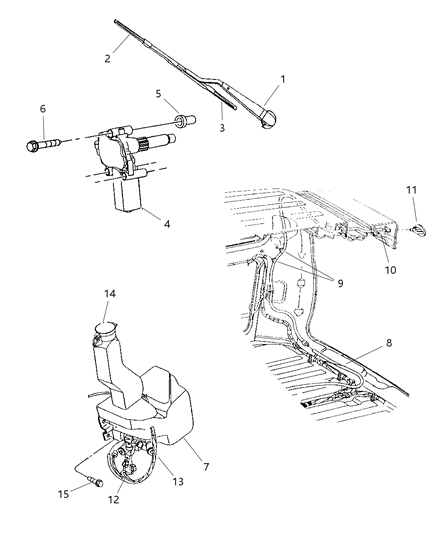 1999 Chrysler Town & Country Blade Wiper Diagram for 4762392AB