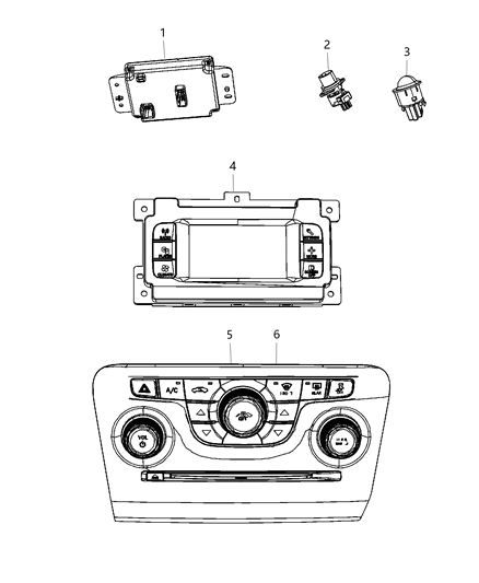 2014 Chrysler 300 Center Stack Vehicle Feature Controls Diagram for 5PR121XMAA