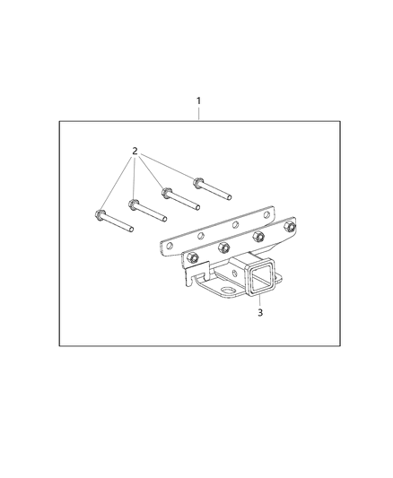 2018 Jeep Wrangler JK (Previous-generation) Receiver Kit - Trailer Tow Diagram