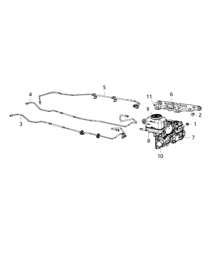 2020 Chrysler Voyager Booster & Pump, Vacuum Power Brake, Hydro Booster Diagram 2 - Thumbnail