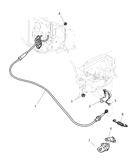 1998 Dodge Durango Controls, Gearshift, Lower Diagram 2 - Thumbnail