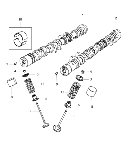 2017 Dodge Journey Camshafts & Valvetrain Diagram 3 - Thumbnail