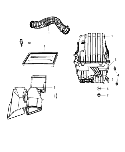 2007 Chrysler Sebring Air Cleaner Diagram 1 - Thumbnail