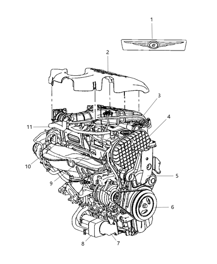 2007 Chrysler PT Cruiser Hose Pollution Control Valve Diagram for 4884702AB