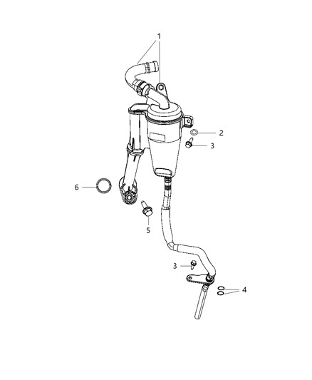 2011 Dodge Journey Crankcase Ventilation Diagram 1 - Thumbnail