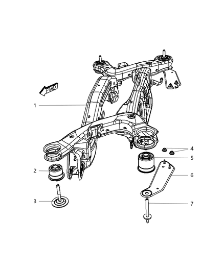 2007 Chrysler Sebring Rear Crossmember Diagram