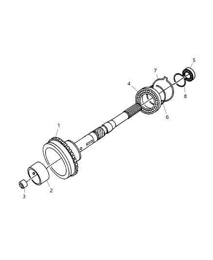 1997 Dodge Ram 2500 Output Shaft Diagram 1 - Thumbnail