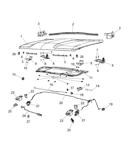 2016 Jeep Renegade Handle Inside Release Diagram for 68085761AA