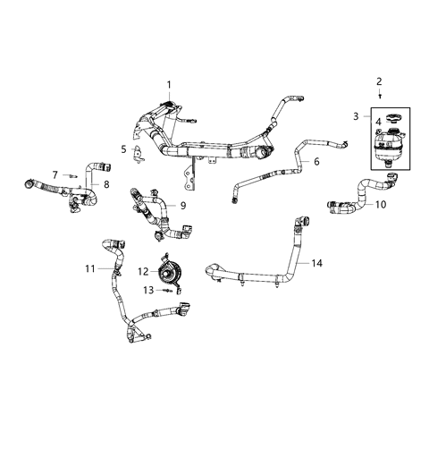 2020 Jeep Wrangler Auxiliary Coolant System Diagram 2 - Thumbnail