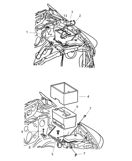 2007 Dodge Ram 1500 Negative Cable Diagram for 4801640AA