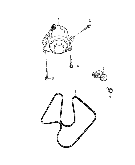 2008 Dodge Durango Generator/Alternator & Related Parts Diagram 1 - Thumbnail