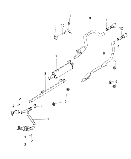 2016 Ram 1500 Exhaust System Diagram 3 - Thumbnail