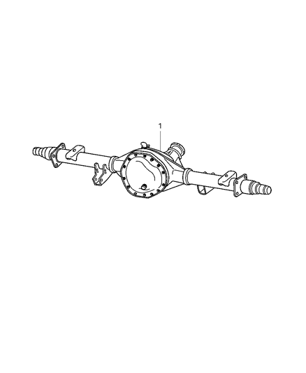 2006 Dodge Ram 2500 Axle Assembly, Rear Diagram 1 - Thumbnail