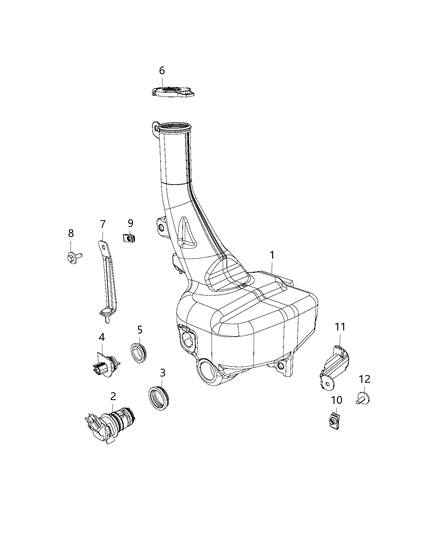 2020 Chrysler 300 Reservoir, Windshield Washer Diagram 2 - Thumbnail