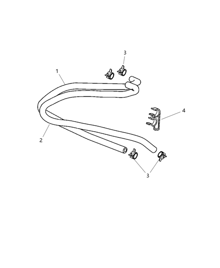 2003 Jeep Wrangler Heater Hoses Diagram 2 - Thumbnail