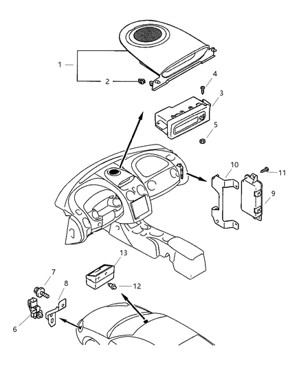 2001 Dodge Stratus Sensor Ambient Temperature Diagram for MR320628