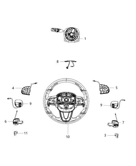 2020 Dodge Durango Cruise Switch Diagram for 68321896AA