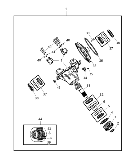 2010 Dodge Ram 5500 Differential Assembly of Rear Axle; Differential And Drive Line Diagram