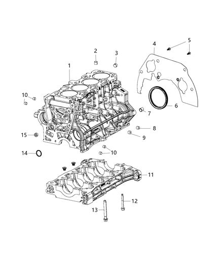 2018 Jeep Wrangler All-new Model Cylinder Block And Hardware Diagram 3 - Thumbnail