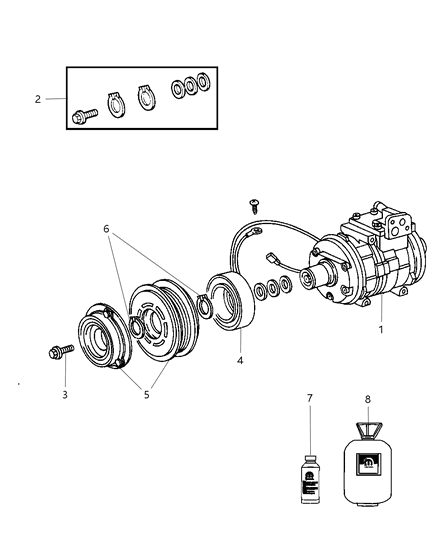 2010 Jeep Grand Cherokee A/C Compressor Diagram 2 - Thumbnail