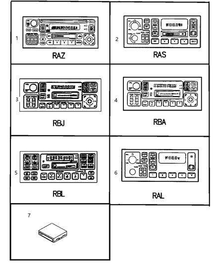 1999 Jeep Cherokee AM/FM Radio Diagram for 4858562AD
