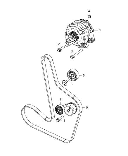2008 Dodge Avenger Generator/Alternator & Related Parts Diagram 4 - Thumbnail