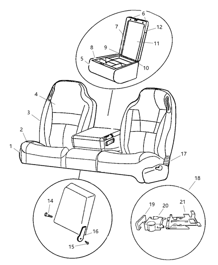 2000 Dodge Ram 1500 Base, Gray Diagram for SS371C3AA