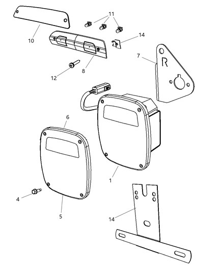 2010 Dodge Ram 5500 Lamps - Rear Diagram