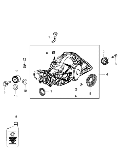 2011 Jeep Grand Cherokee Axle Assembly & Components Diagram 3 - Thumbnail
