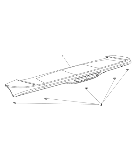 2018 Jeep Grand Cherokee Spoiler Liftgate Diagram for 1VN50MSQAD