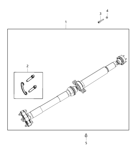 2012 Dodge Durango Shaft - Drive of Rear Axle; Differential And Drive Line Diagram 3 - Thumbnail