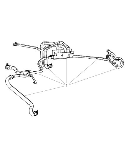 2007 Jeep Grand Cherokee Heater Hoses Diagram 1 - Thumbnail