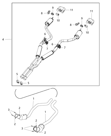 2020 Dodge Challenger Exhaust System Diagram 1 - Thumbnail