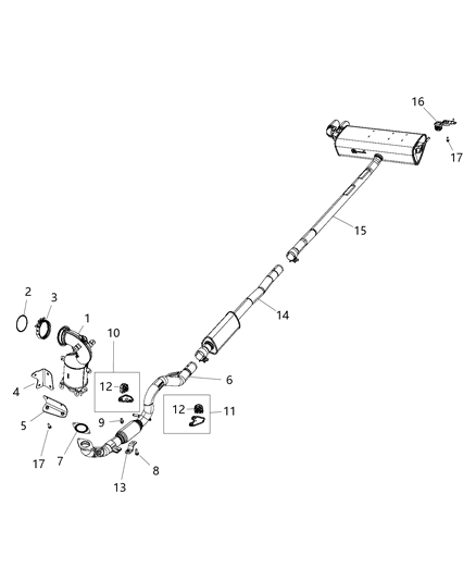 2020 Jeep Compass Exhaust System Diagram 1 - Thumbnail